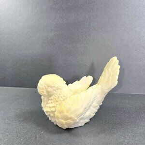 Vintage Dove Love Bird Peace Ivory Santini Salt Stone Figurine Made In Italy